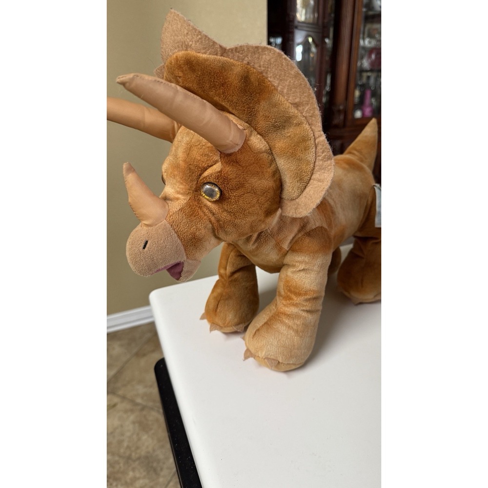 Build A Bear Rust Orange Triceratops Dinosaur Plush‎ Kids Toy